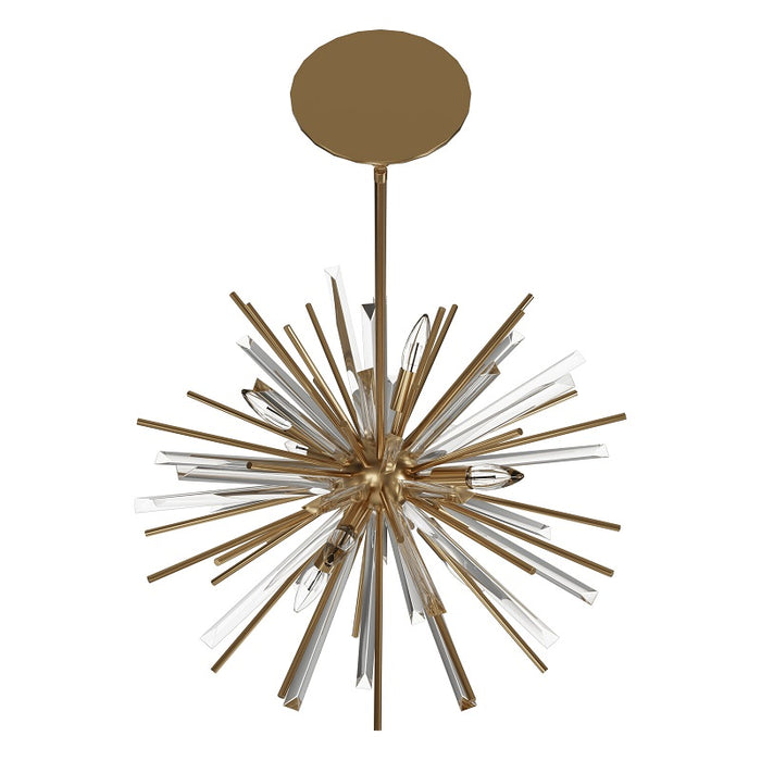 Avenue Lighting HF8201 Palisades Ave. 6-lt 24" Chandelier - Aged Brass