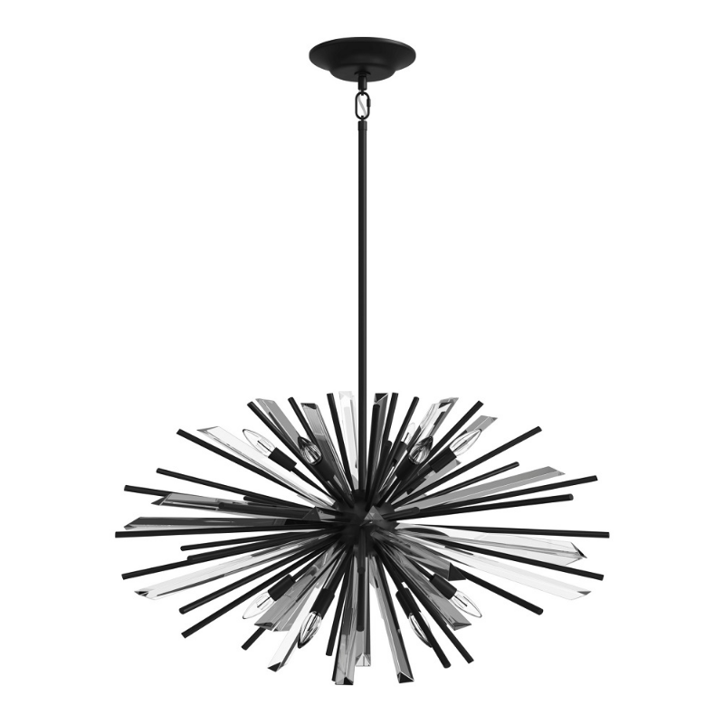 Avenue Lighting HF8202 Palisades Ave. 8-lt 32" Chandelier - Black