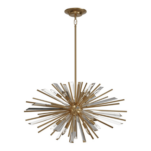 Avenue Lighting HF8202 Palisades Ave. 8-lt 32" Chandelier - Aged Brass