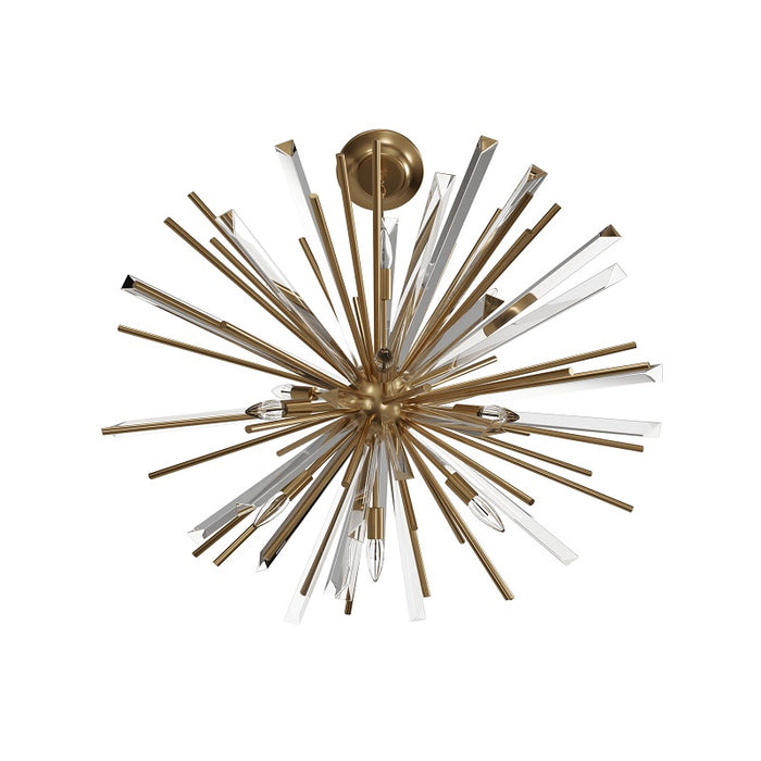 Avenue Lighting HF8202 Palisades Ave. 8-lt 32" Chandelier - Aged Brass