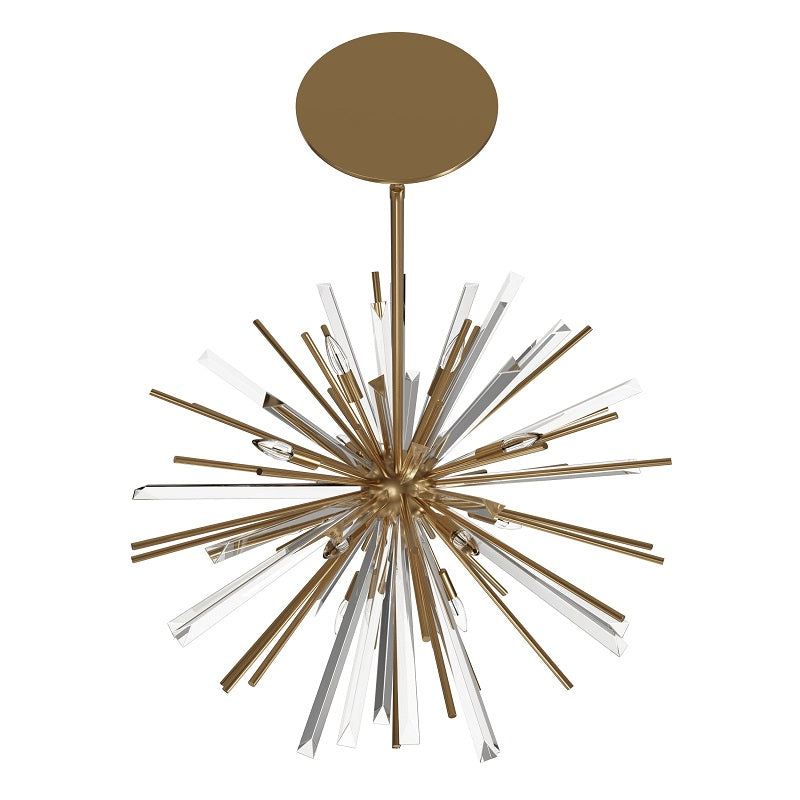 Avenue Lighting HF8202 Palisades Ave. 8-lt 32" Chandelier - Aged Brass