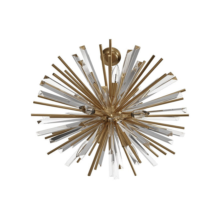 Avenue Lighting HF8203 Palisades Ave. 10-lt 39" Chandelier - Aged Brass