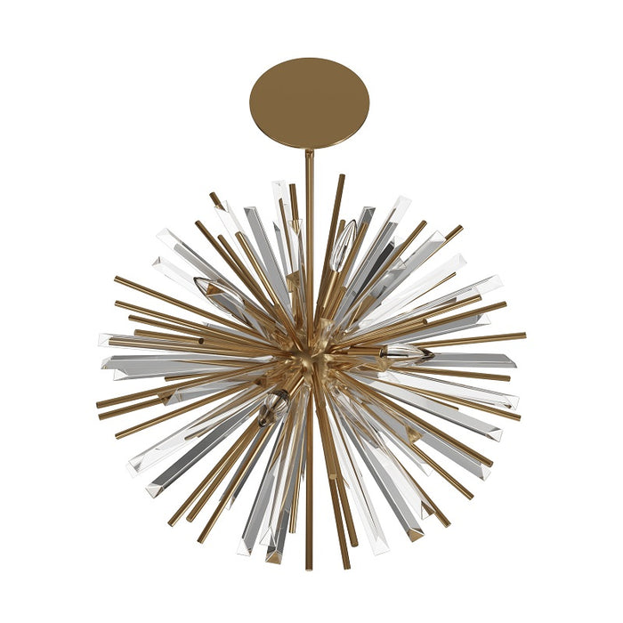Avenue Lighting HF8203 Palisades Ave. 10-lt 39" Chandelier - Aged Brass