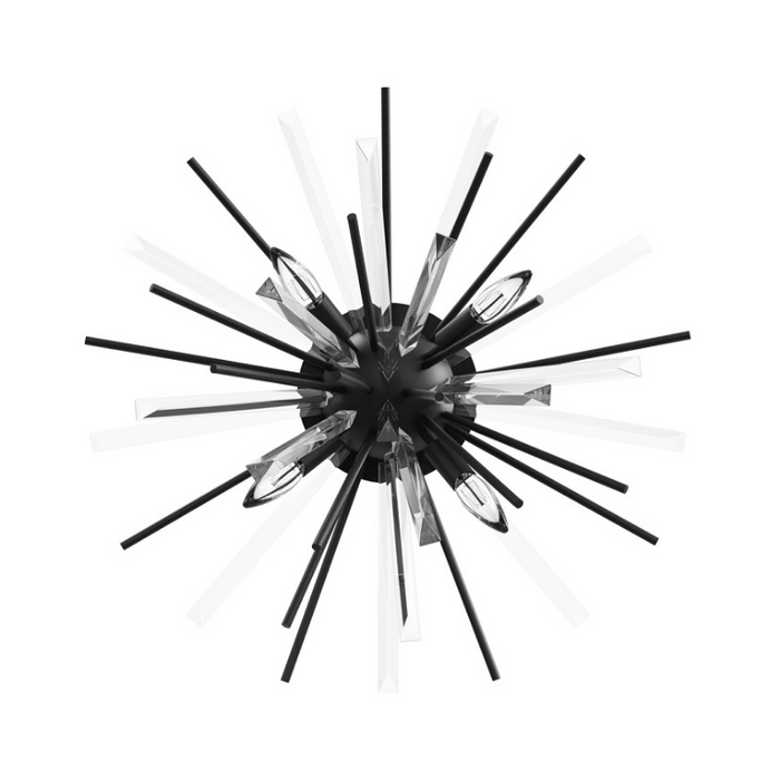 Avenue Lighting HF8205 Palisades Ave. 4-lt 24" Wall Sconce/Flush Mount - Black