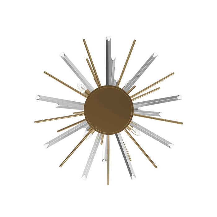 Avenue Lighting HF8205 Palisades Ave. 4-lt 24" Wall Sconce/Flush Mount - Aged Brass