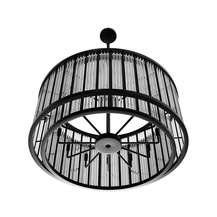 Avenue Lighting HF1928 Waldorf 12-lt 31" LED Chandelier - Polished Gunmetal