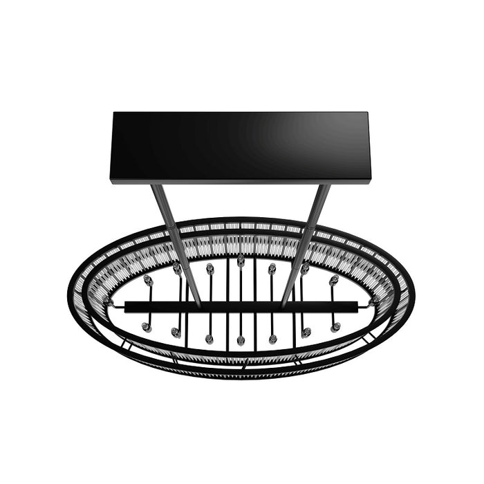 Avenue Lighting HF1927 Waldorf 16-lt 52" LED Chandelier - Polished Gunmetal