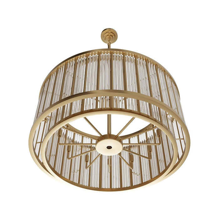 Avenue Lighting HF1928 Waldorf 12-lt 31" LED Chandelier - Aged Brass