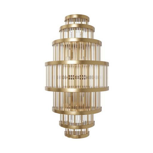 Avenue Lighting HF1921 Waldorf 8-lt 22" Tall LED Wall Sconce - Aged Brass