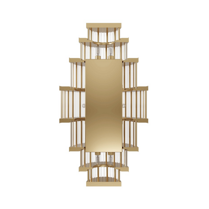 Avenue Lighting HF1921 Waldorf 8-lt 22" Tall LED Wall Sconce - Aged Brass