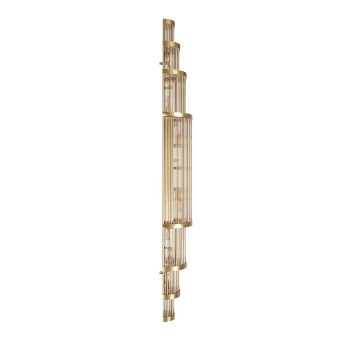 Avenue Lighting HF1923 Waldorf 14-lt 50" Tall LED Wall Sconce - Aged Brass