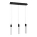 Avenue Lighting HF1900 The Original Glacier 3-lt 37" LED Pendant - Black/Snow