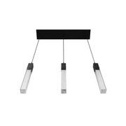Avenue Lighting HF1900 The Original Glacier 3-lt 37" LED Pendant - Black/Snow