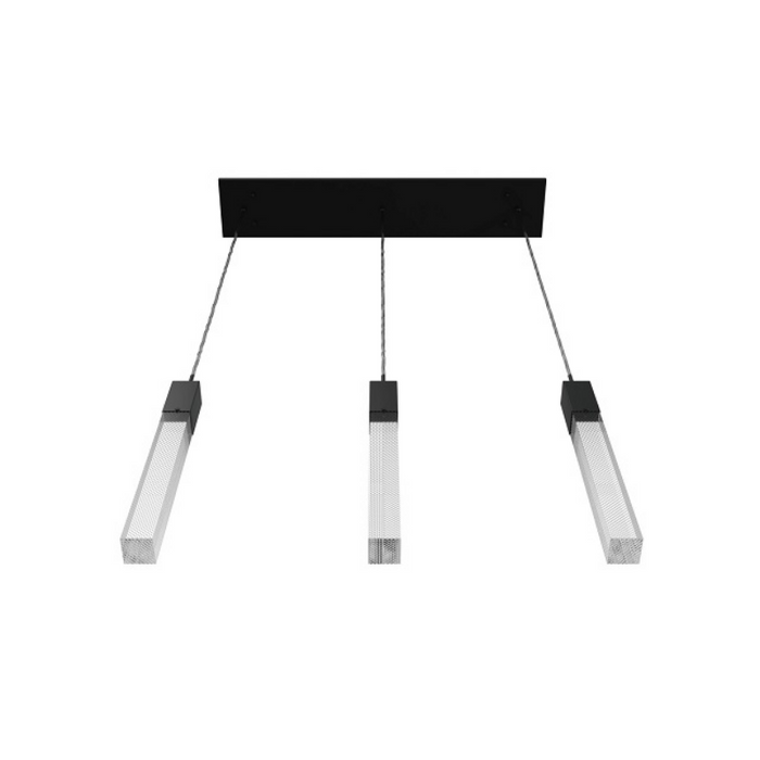 Avenue Lighting HF1900 The Original Glacier 3-lt 37" LED Pendant - Black/Snow