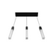 Avenue Lighting HF1900 The Original Glacier 3-lt 37" LED Pendant - Black/Snow