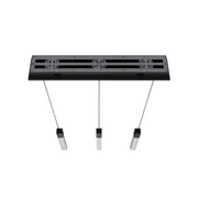 Avenue Lighting HF1900 The Original Glacier 3-lt 37" LED Pendant - Black/Snow
