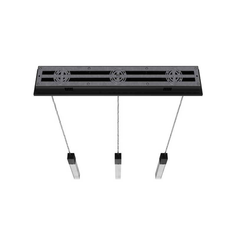 Avenue Lighting HF1900 The Original Glacier 3-lt 37" LED Pendant - Black/Snow