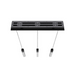 Avenue Lighting HF1900 The Original Glacier 3-lt 37" LED Pendant - Black/Snow