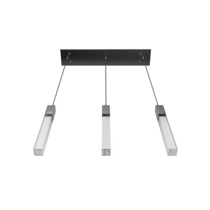 Avenue Lighting HF1900 The Original Glacier 3-lt 37" LED Pendant - Polished Chrome/Snow