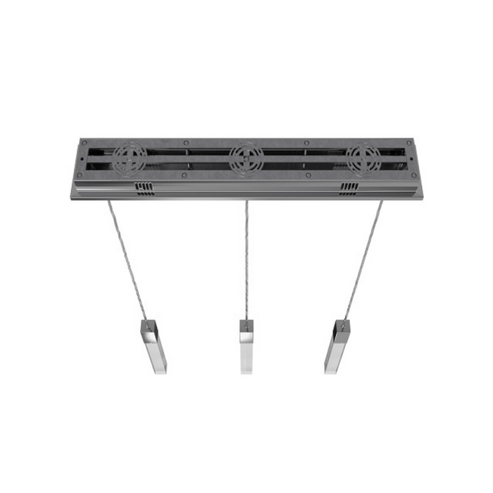 Avenue Lighting HF1900 The Original Glacier 3-lt 37" LED Pendant - Polished Chrome/Snow