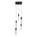 Avenue Lighting HF1900 The Original Glacier 5-lt 12" LED Pendant - Black/Snow