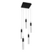 Avenue Lighting HF1900 The Original Glacier 5-lt 12" LED Pendant - Black/Snow