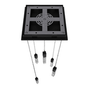 Avenue Lighting HF1900 The Original Glacier 5-lt 12" LED Pendant - Black/Snow