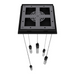 Avenue Lighting HF1900 The Original Glacier 5-lt 12" LED Pendant - Black/Snow