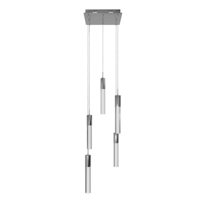 Avenue Lighting HF1900 The Original Glacier 5-lt 12" LED Pendant - Polished Chrome/Snow