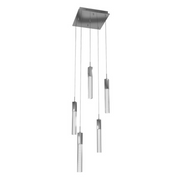 Avenue Lighting HF1900 The Original Glacier 5-lt 12" LED Pendant - Polished Chrome/Snow