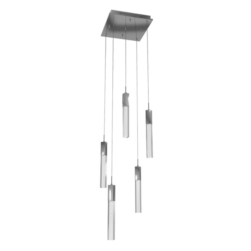 Avenue Lighting HF1900 The Original Glacier 5-lt 12" LED Pendant - Polished Chrome/Snow