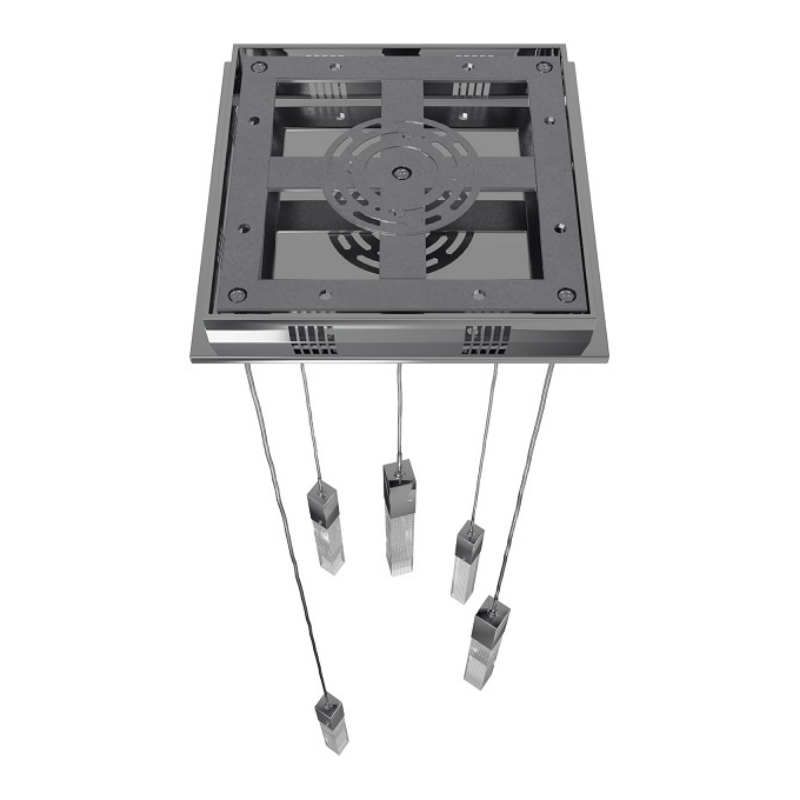 Avenue Lighting HF1900 The Original Glacier 5-lt 12" LED Pendant - Polished Chrome/Snow