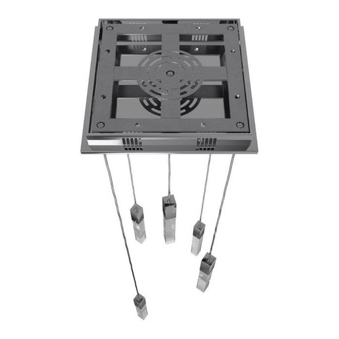 Avenue Lighting HF1900 The Original Glacier 5-lt 12" LED Pendant - Polished Chrome/Snow