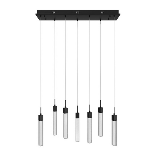 Avenue Lighting HF1900 The Original Glacier 7-lt 47" LED Pendant - Black/Snow
