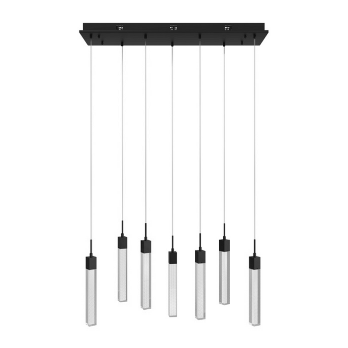 Avenue Lighting HF1900 The Original Glacier 7-lt 47" LED Pendant - Black/Snow