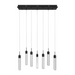 Avenue Lighting HF1900 The Original Glacier 7-lt 47" LED Pendant - Black/Snow
