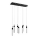 Avenue Lighting HF1900 The Original Glacier 7-lt 47" LED Pendant - Black/Snow