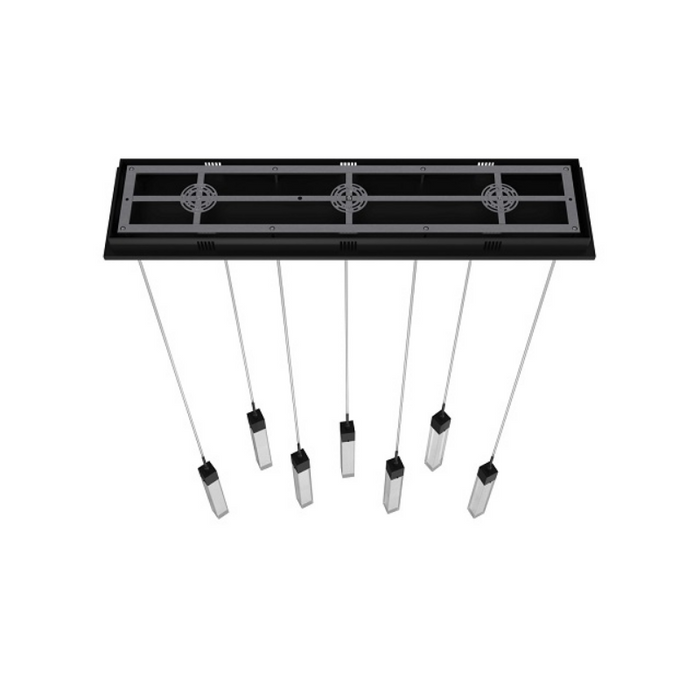 Avenue Lighting HF1900 The Original Glacier 7-lt 47" LED Pendant - Black/Snow
