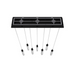 Avenue Lighting HF1900 The Original Glacier 7-lt 47" LED Pendant - Black/Snow