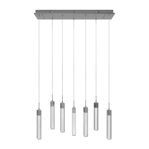 Avenue Lighting HF1900 The Original Glacier 7-lt 47" LED Pendant - Brushed Brass/Snow