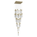 Avenue Lighting HF1903 The Original Glacier 41-lt 36" LED Pendant - Brushed Brass/Snow