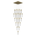 Avenue Lighting HF1903 The Original Glacier 41-lt 36" LED Pendant - Brushed Brass/Snow