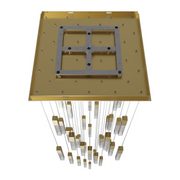 Avenue Lighting HF1903 The Original Glacier 41-lt 36" LED Pendant - Brushed Brass/Snow