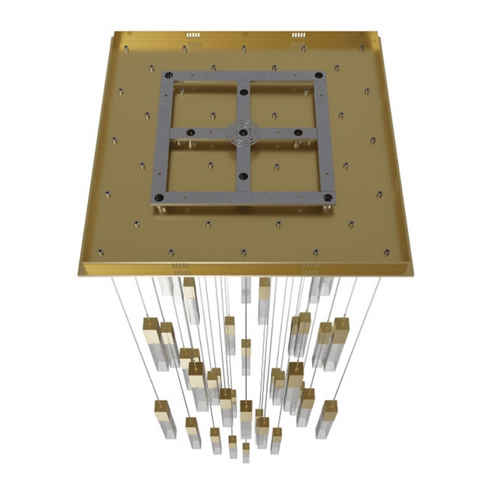 Avenue Lighting HF1903 The Original Glacier 41-lt 36" LED Pendant - Brushed Brass/Snow