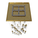 Avenue Lighting HF1903 The Original Glacier 41-lt 36" LED Pendant - Brushed Brass/Snow