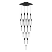 Avenue Lighting HF1903 The Original Glacier 41-lt 36" LED Pendant - Black/Snow