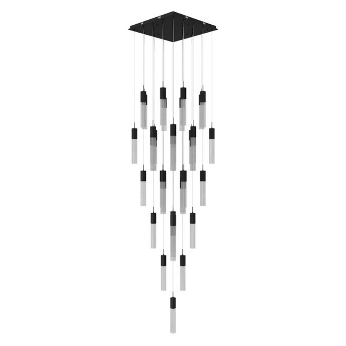 Avenue Lighting HF1903 The Original Glacier 41-lt 36" LED Pendant - Black/Snow