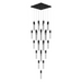 Avenue Lighting HF1903 The Original Glacier 41-lt 36" LED Pendant - Black/Snow