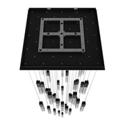 Avenue Lighting HF1903 The Original Glacier 41-lt 36" LED Pendant - Black/Snow