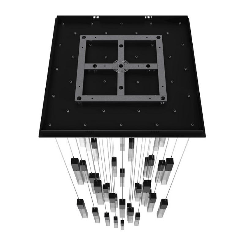 Avenue Lighting HF1903 The Original Glacier 41-lt 36" LED Pendant - Black/Snow